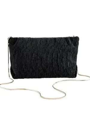 Next Clutch Clutch aus strukturiertem Samt, Schnappverschluss (1-tlg) schwarz