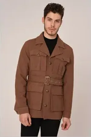 Antioch Wintermantel Lapel Collar Belt Detailed Coat S
