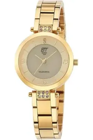 Ett Eco Tech Time Quarzuhr Diamond Lady Damenarmbanduhr goldfarben