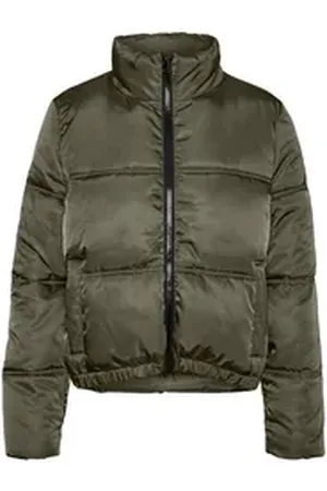 Noisy May Winterjacke Kurze Puffer Stepp Übergangsjacke ohne Kapuze NMANNI (1-St) 4231 in Olive lila S