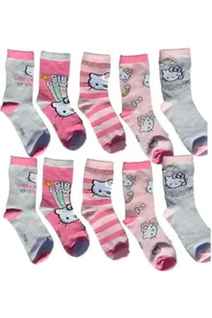 Hello Kitty Feinsocken Mädchen Socken Feinstrümpfe Rose Gr. 27 28 29 30 31 32 33 34 35 36 37 38 Kindersocken 27/30