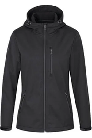 Jako Trainingsjacke Premium Softshelljacke Damen Softshelljacken Kapuze_Kordelzug schwarz 42
