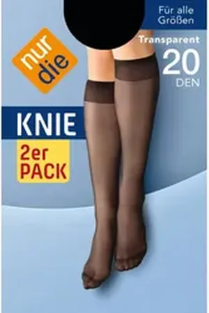 Nur Die Kniestrümpfe 2er-Pack 20 DEN (2-Paar) schwarz