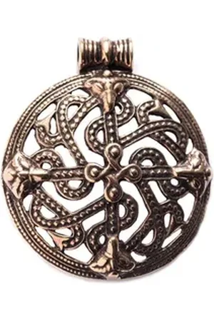 HOPLO Kettenanhänger Anhänger Viking Cross Bronze Schmuck 49x43mm