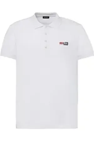 Diesel Poloshirt Regular Fit Logo Shirt - T-WEET-SPLIT weiß S