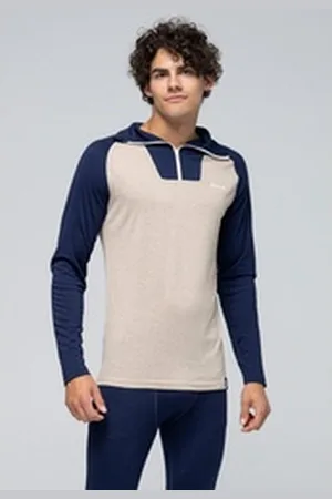 Bula Fleeceshirt mit verstellbarem Stehkragen blau L