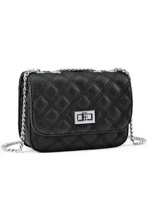 Lascana Umhängetasche Minibag, Handtasche, Henkeltasche mit Kettenhenkel, Crossbody Bag VEGAN schwarz 19 cm x 14 cm x 5 cm