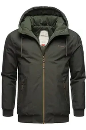 Ragwear Winterjacke Stewie wasserdichte Herren Outdoorjacke mit großer Kapuze grün S (48)