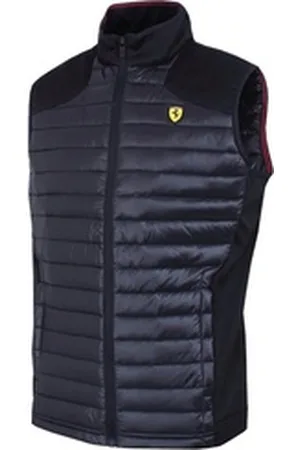 FERRARI Daunenweste Weste Softshell Daunenmix mit Stehkragen, toller Materialmix aus Daunen und Softshell schwarz L