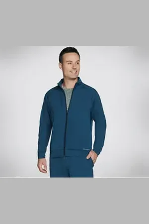Skechers Trainingsjacke THE HOODLESS HOODIE WEEKEND UPF-Wert 40+ blau M