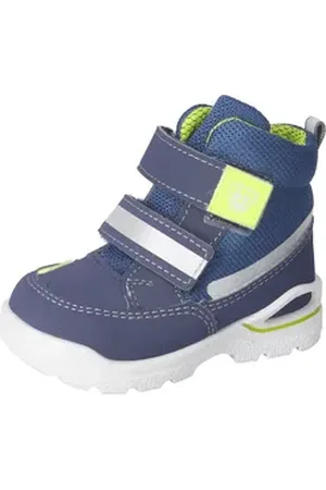 Pepino By RICOSTA Flori WMS: weit Winterstiefel Sympatex Stiefel, Klettstiefel, Kindergartenschuh mit Warmfutter blau|gelb 27 EU