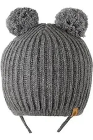 pure pure Erstlingsmütze Bindemütze Doppelbommel 47/49