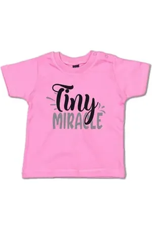 G-graphics T-Shirt Tiny miracle Baby T-Shirt mit Spruch als Geschenk für coole Babys rosa 18-24 Monate
