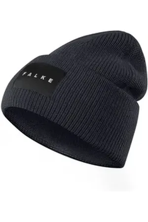 Falke Strickmütze (1-St) mit feinster Merinowolle blau