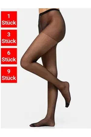 Nur Die Feinstrumpfhose Supersitz 20 DEN (9 St) Damen Frauen Nylon Multipack schwarz 40-44