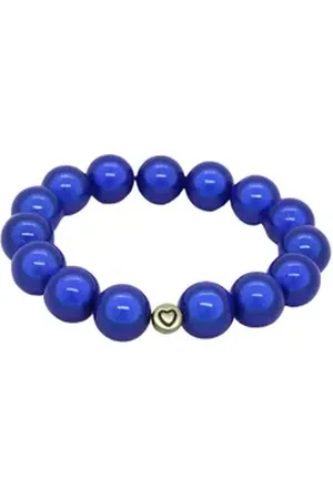 Adel Bags Perlenarmband Magic Perlenarmband aus 14 mm Perlen, Verschiedene Farben und Designs blau