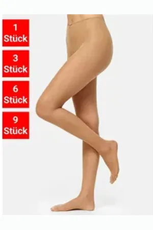 Nur Die Feinstrumpfhose Supersitz 20 DEN (9 St) Damen Frauen Nylon Multipack beige 36-40
