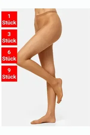 Nur Die Feinstrumpfhose Supersitz 20 DEN (9 St) Damen Frauen Nylon Multipack beige 36-40