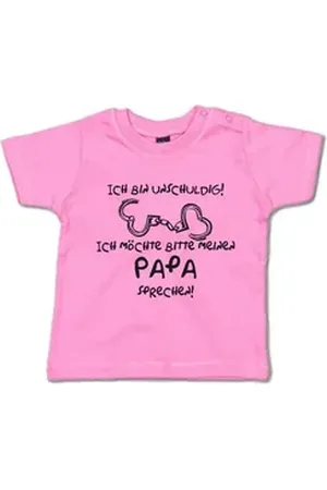 G-graphics T-Shirt Ich bin unschuldig! Ich möchte bitte meinen Papa sprechen! Baby T-Shirt mit Spruch als Geschenk zum Vatertag rosa 18-24 Monate