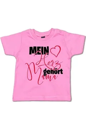 G-graphics T-Shirt Mein Herz gehört Mama Baby T-Shirt mit Spruch als Geschenk zum Muttertag rosa 18-24 Monate