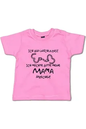 G-graphics T-Shirt Ich bin unschuldig! Ich möchte bitte meine Mama sprechen! Baby T-Shirt mit Spruch als Geschenk zum Muttertag rosa 18-24 Monate