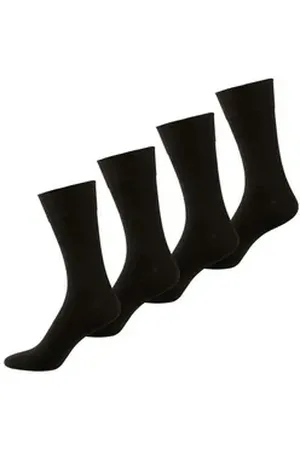Nur Der Basicsocken Baumwolle Komfort (4-Paar) schwarz 39-42