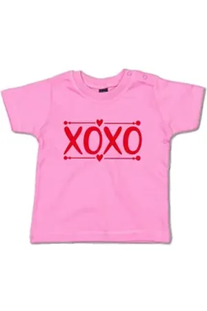 G-graphics T-Shirt XOXO Baby T-Shirt mit Spruch als Geschenk zum Valentinstag rosa 18-24 Monate