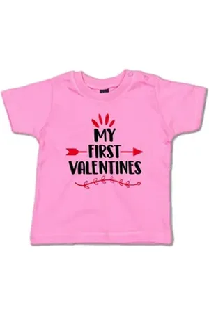 G-graphics T-Shirt My first Valentines Baby T-Shirt mit Spruch als Geschenk zum Valentinstag rosa 18-24 Monate