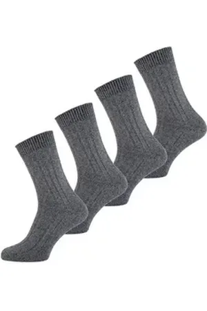 Nur Der Basicsocken Bambus* Warme Socke (4-Paar) grau 39-42