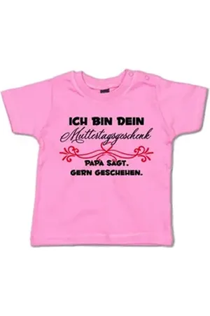 G-graphics T-Shirt Ich bin dein Muttertagsgeschenk – Papa sagt, gern geschehen. Baby T-Shirt mit Spruch als Geschenk zum Muttertag rosa 18-24 Monate