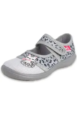 Beck Hausschuh Miezekatze Hausschuh (Ballerina-Form) Schmale Passform grau 32 EU