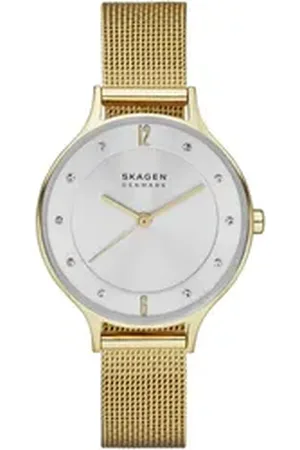 Skagen Quarzuhr ANITA LILLE SKW2150, Armbanduhr, Damenuhr, Edelstahlarmband, Mineralglas, analog goldfarben