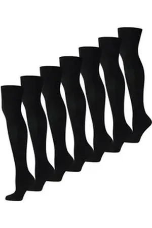 Nur Die Kniestrümpfe Overknee (7-Paar) Knie-strümpfe thermo-socken overknee schwarz 39-42