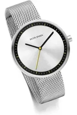 Jacob Jensen Quarzuhr Damenuhr Edelstahl Designuhr STRATA ⌀36mm STRATA, farbiger Sekundenzeiger