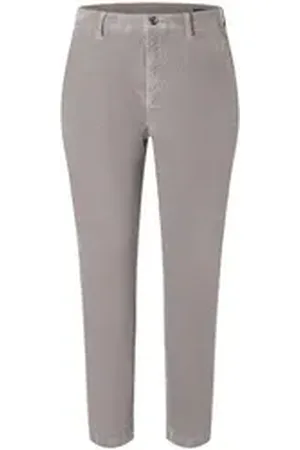 Mac Cordhose Chino Babycord grau 44
