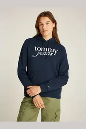 Tommy Hilfiger Kapuzensweatshirt TJW REG ESS LOGO HOODIE EXT in Großen Größen, Kapuze, Logo-Flag blau 5XL (50)