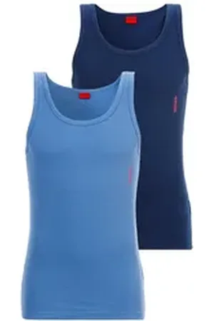 HUGO BOSS Tanktop mit Logoschriftzug blau XL