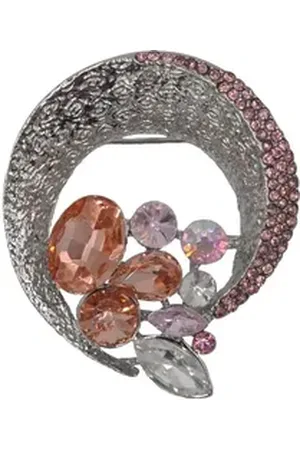 Firetti Brosche Schmuck Geschenk Ansteckschmuck Spring Rose silberfarben