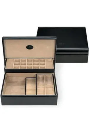 Windrose Schmuckkoffer Charmbox (Merino / Merino Moda) schwarz