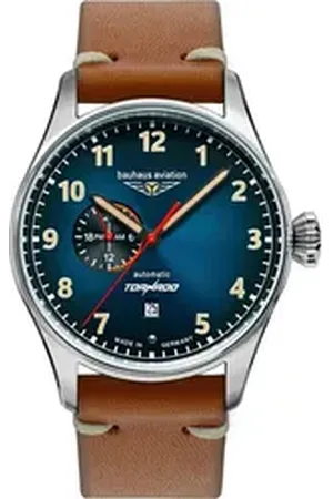Bauhaus Automatikuhr Tornado 2764-3, Armbanduhr, Herrenuhr, Made in Germany, Mechanische Uhr, analog, Tag braun