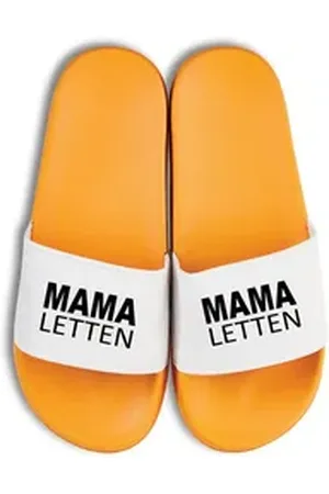 Youth Designz Damen Badelatschen "Mama Letten" Fun-Print lustig Geschenk Statement Badeschuh mit witzigen stylischen Aufdruck für Männer gelb 40/41