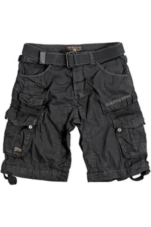 Geographical Norway Cargoshorts Timua Herren Bermuda Cargo Shorts Kurze Hose Freizeit schwarz L