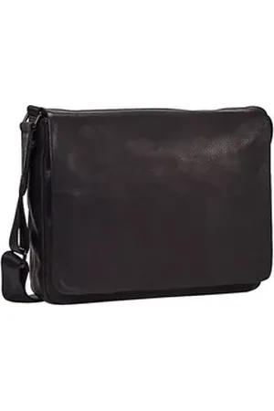 Leonhard Heyden Messenger Bag Den Haag, Leder schwarz
