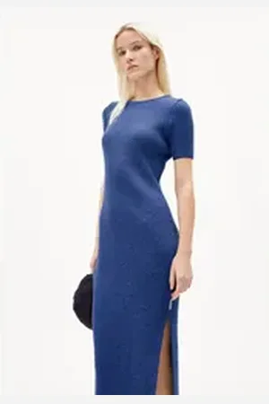 Armedangels Maxikleid ELAINAAS Damen Strickkleid aus Bio-Baumwoll Mix (1-tlg) Strickkleid aus Bio-Baumwoll Mix bunt XS/34