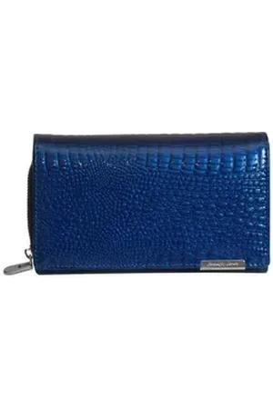 Jennifer Jones Geldbörse - Leder Damen Geldbörse Portemonnaie Geldbeutel Auswahl blau One size | 9,5 cm x 4 cm x 15,5 cm