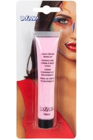 Boland Theaterschminke Aqua Cream Make-up pink, Trocknet gut an - verwischt nicht so schnell! rosa