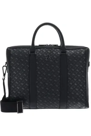 HUGO BOSS Businesstasche, aus echtem Leder grau