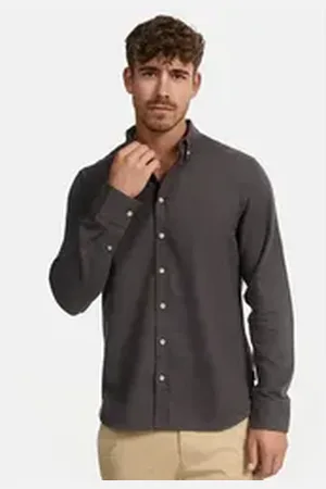 INDICODE Langarmhemd Riverside Langarmhemd mit Button-Down-Kragen blau M