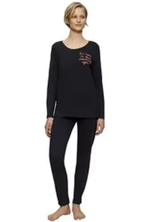 Triumph Pyjama Sets PK 03 LSL X (2 tlg) weich und gemütlich schwarz 40