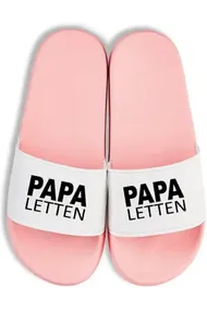 Youth Designz Herren Badelatschen "Papa Letten" Fun-Print lustig Geschenk Statement Badeschuh mit witzigen Aufdruck für Männer Väter Papa rosa 42/43